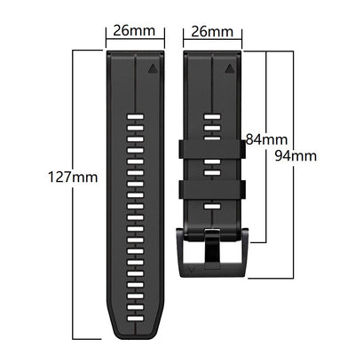 Soft Silicone Strap for Garmin Fenix 8/7X/Fenix 6X 5X