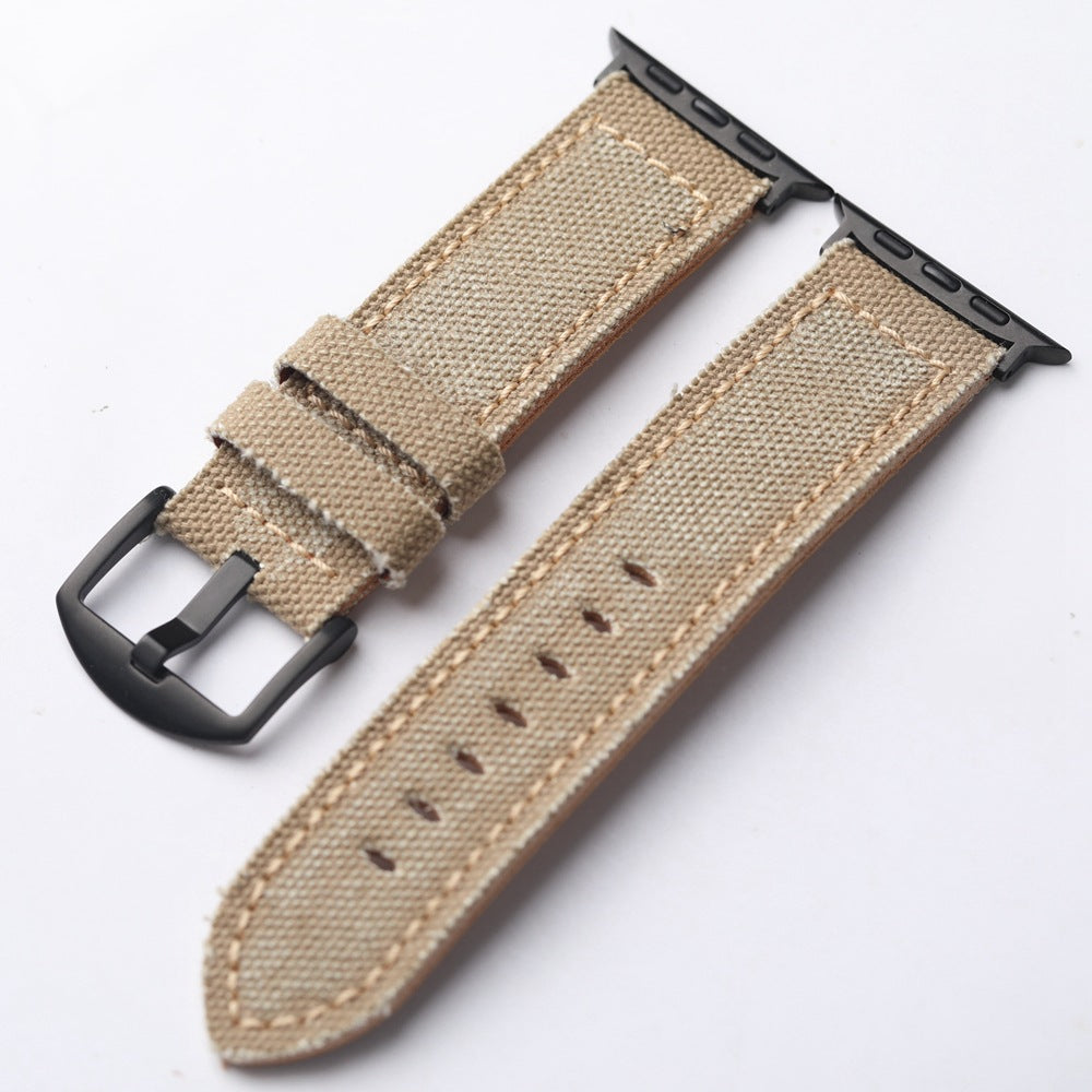 Handmade Genuine Canvas Leather Watchband