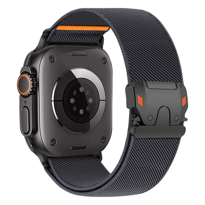 Heavy‑Duty Elastic Woven Nylon Band for Apple Watch