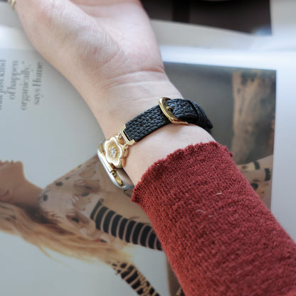 Flower Leather Strap For Apple Watch