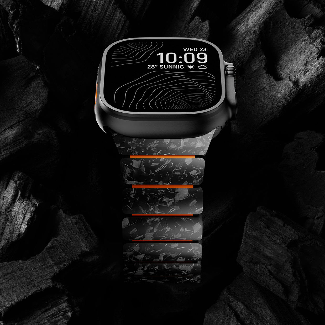 Carbon + FKM Band For Apple Watch