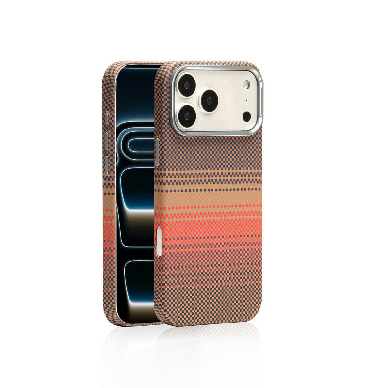 Magnetic Kevlar Carbon Fiber Pattern For iPhone