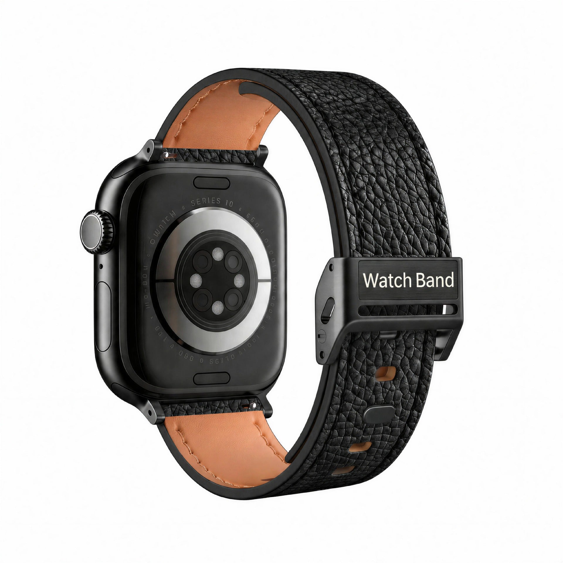 Premium Pebbled Leather Watch Band for Apple Watch
