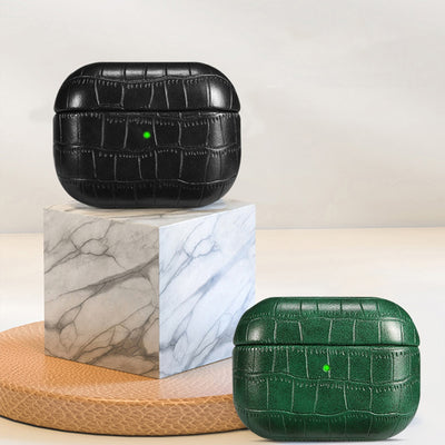 Crocodile Texture Leather AirPods Case