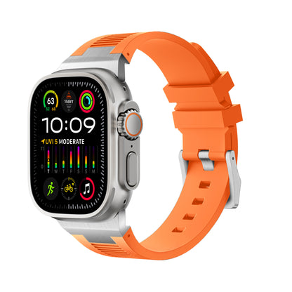 AP New Connector Silicone Band For Apple Watch