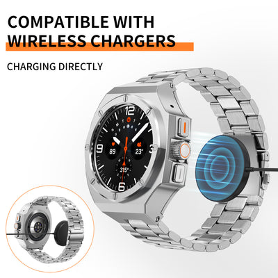 Zinc Alloy Case with Metal Band for Samsung Galaxy Watch Ultra/Ultra2 47mm