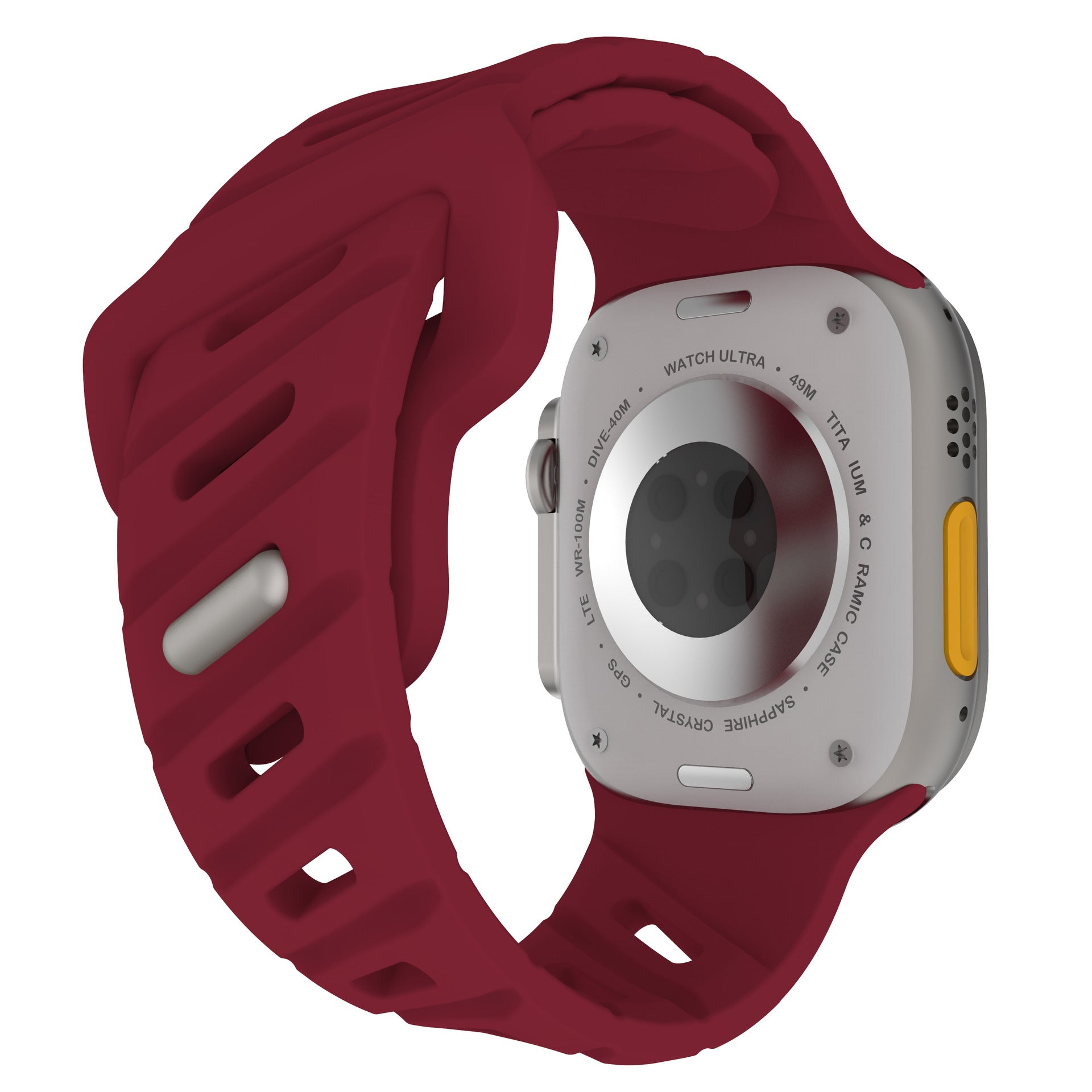 Asymmetric Oblique Hole Silicone Watch Strap for Apple Watch