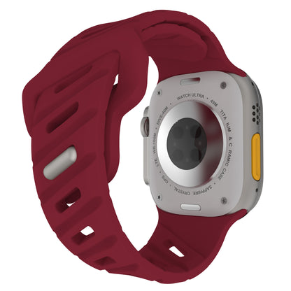 Asymmetric Oblique Hole Silicone Watch Strap for Apple Watch