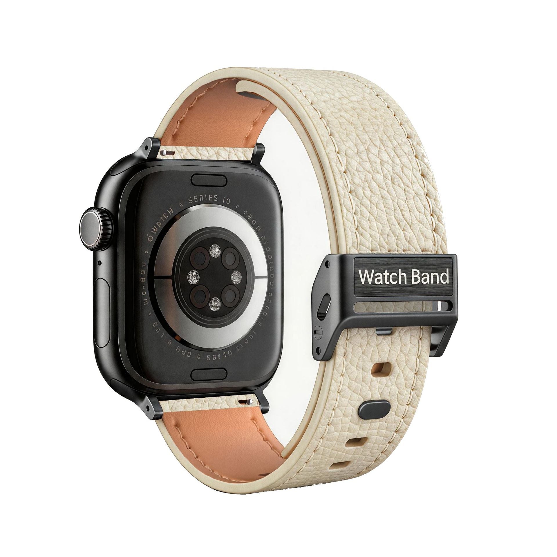 Premium Pebbled Leather Watch Band for Apple Watch