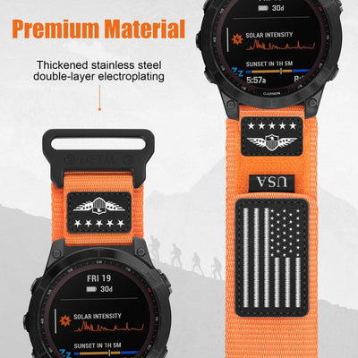 Rugged Nylon Band For Garmin-Lengthened Size
