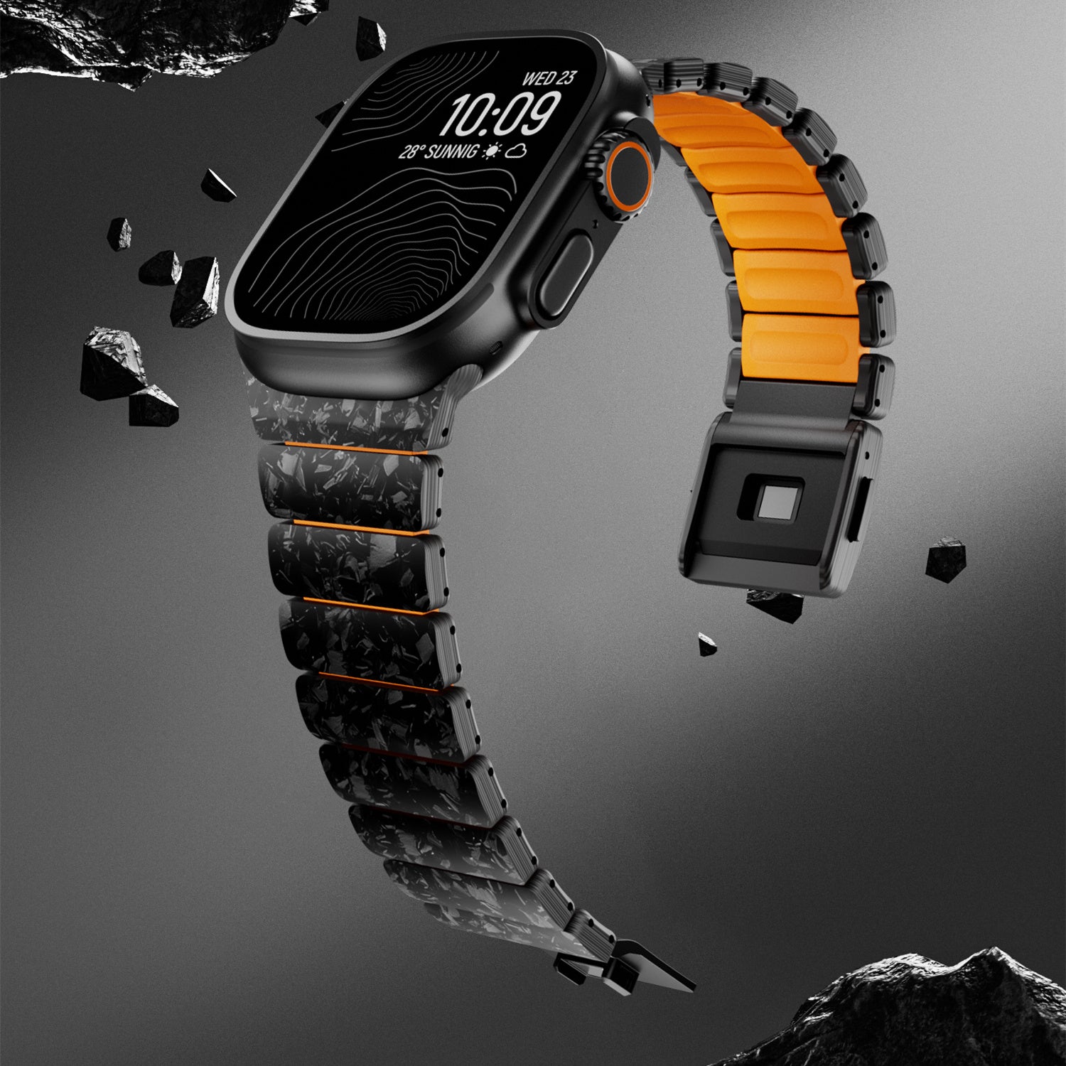 Carbon + FKM Band For Apple Watch