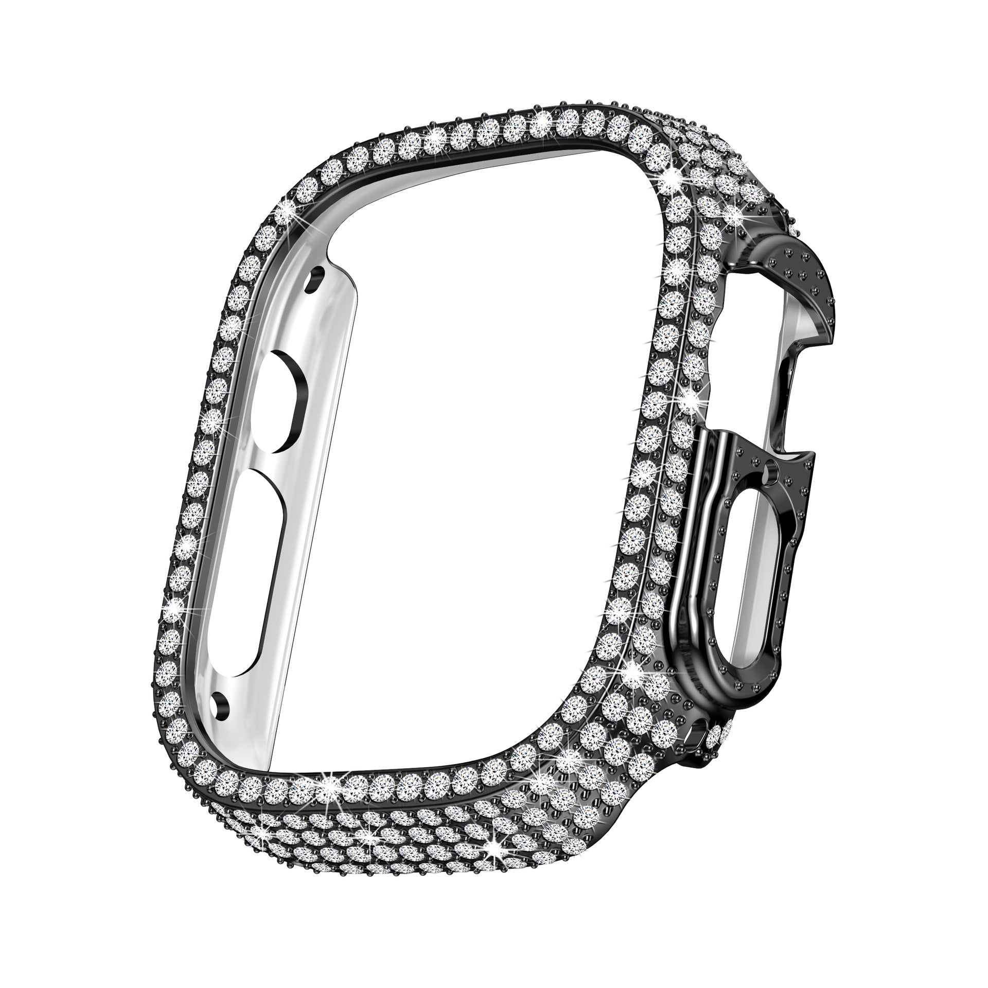 Diamond-encrusted Full Cover Case Screen Protector For Apple Watch