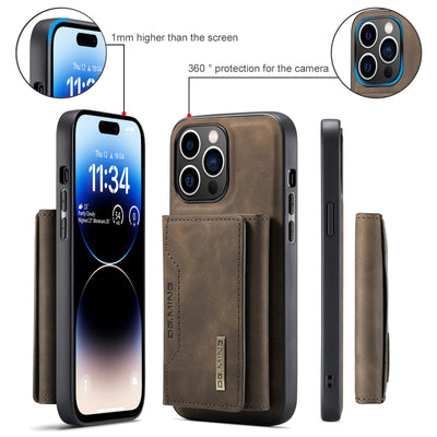 2-in-1 Magnetic Wallet iPhone Case – Detachable Leather Card Holder