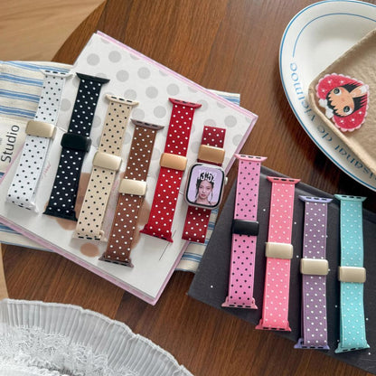 Polka Dot Magnetic Woven Nylon Strap for Apple Watch