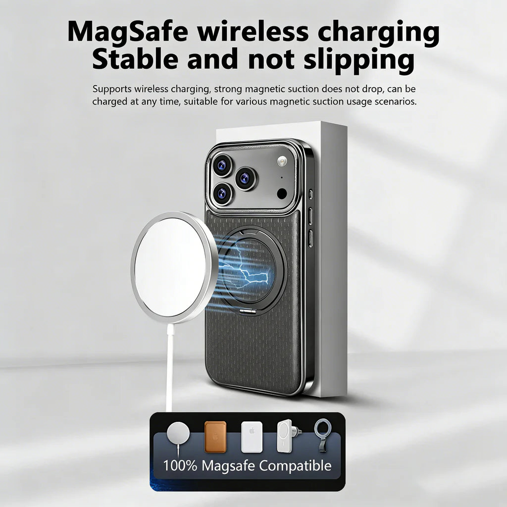 Italian Genuine Leather MagSafe iPhone Case