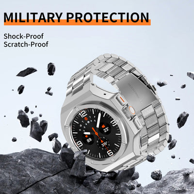 Zinc Alloy Case with Metal Band for Samsung Galaxy Watch Ultra/Ultra2 47mm
