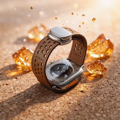 Upgraded Magnetic Buckle Leather Strap For Apple Watch