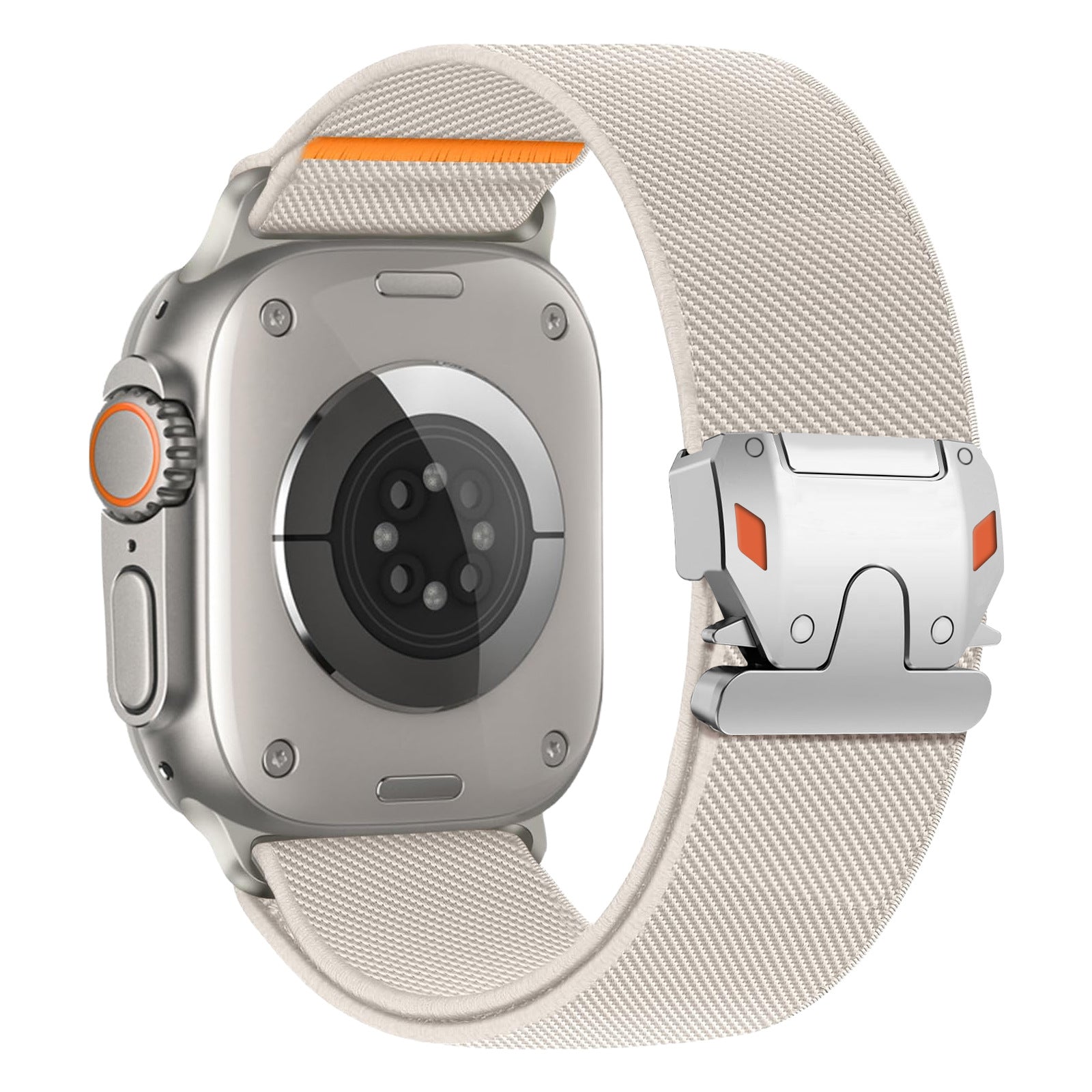 Heavy‑Duty Elastic Woven Nylon Band for Apple Watch