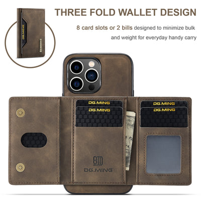 2-in-1 Magnetic Wallet iPhone Case – Detachable Leather Card Holder