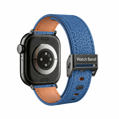 Premium Pebbled Leather Watch Band for Apple Watch