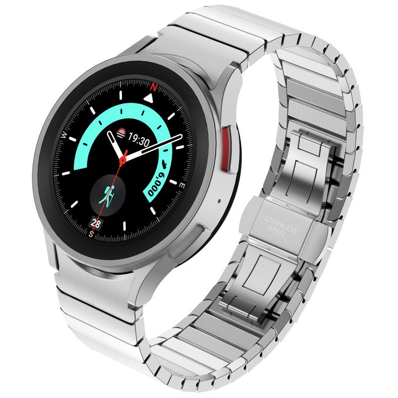 Stainless Steel Butterfly Buckle Band For Samsung Galaxy Watch4 5 6 7 Pro