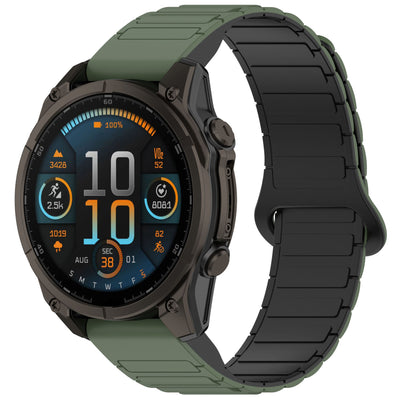 Silicone Magnetic Loop Band For Garmin Fenix 8 5X 6 Pro 6X 7 7X