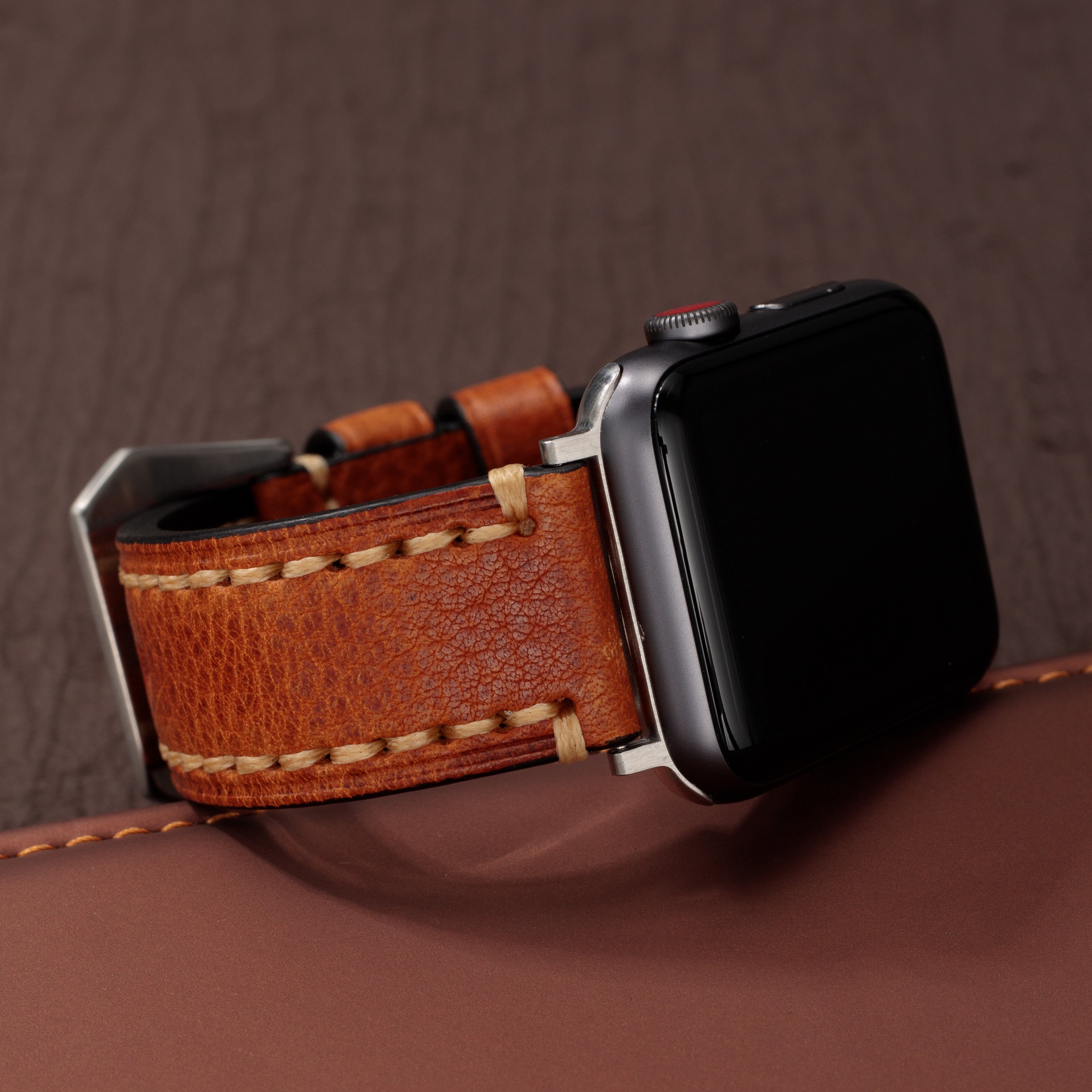 Vintage Leather Apple Watch Band - Handcraft