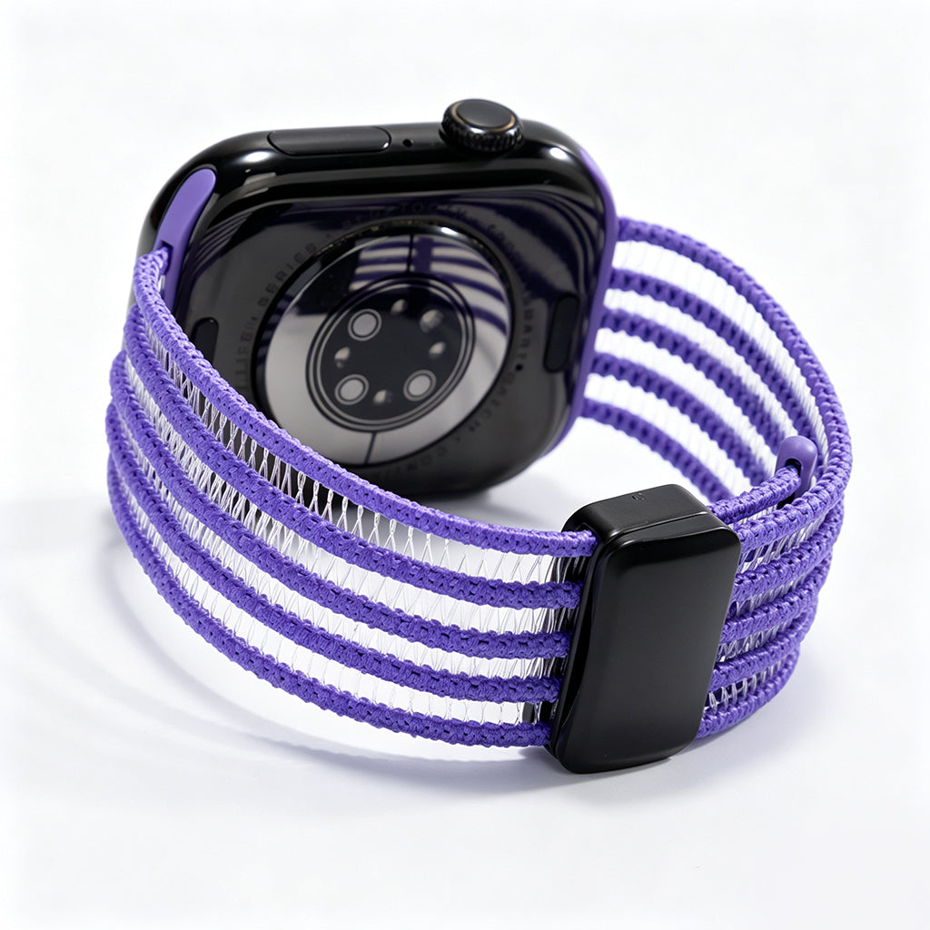 Fish Silk Mesh Breathable Magnetic Soft Strap For Apple Watch