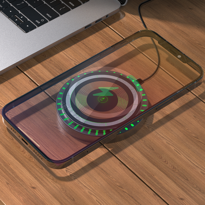 T26-Ultra-Thin LED Ambient Light, Transparent Magnetic Wireless Charger