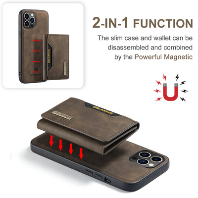 2-in-1 Magnetic Wallet iPhone Case – Detachable Leather Card Holder