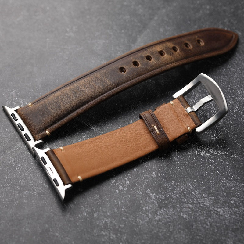 Handmade Italian leather strap for Apple Watch