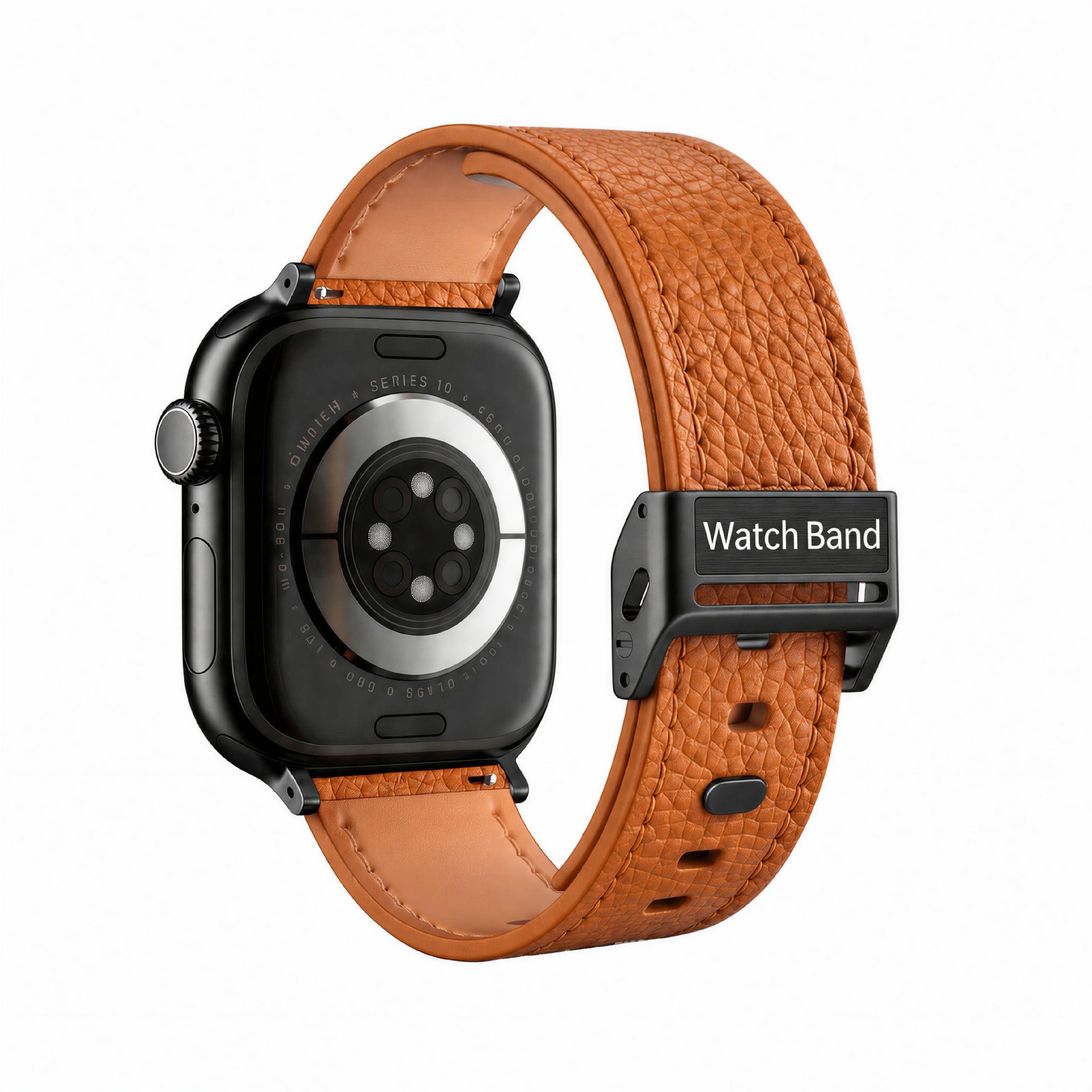Premium Pebbled Leather Watch Band for Apple Watch