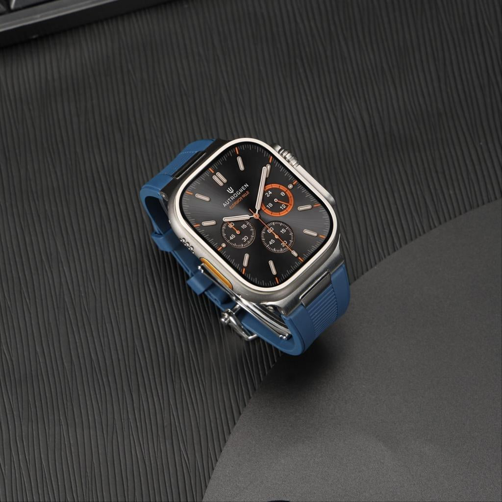 Chrono-Strata Apple Watch Band – FKM Fluoroelastomer with Butterfly Clasp