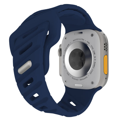 Asymmetric Oblique Hole Silicone Watch Strap for Apple Watch
