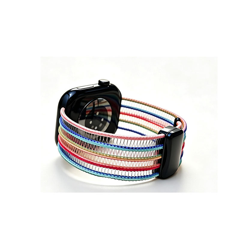 Fish Silk Mesh Breathable Magnetic Soft Strap For Apple Watch