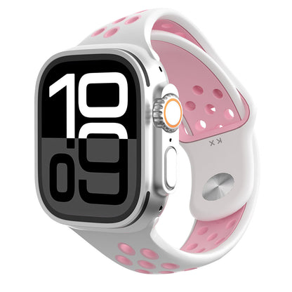 Asymmetrical Two-Tone Silicone Sport Band for Apple Watch