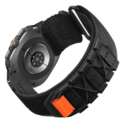 Nylon Canvas Loop Velcro Strap For Samsung Galaxy Watch Ultra/4 5 6 7 Pro