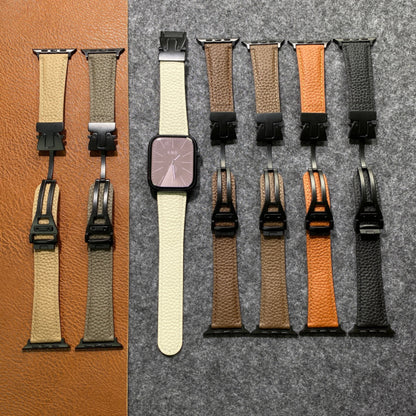 Magnetic Buckle Leather Band for Apple Watch