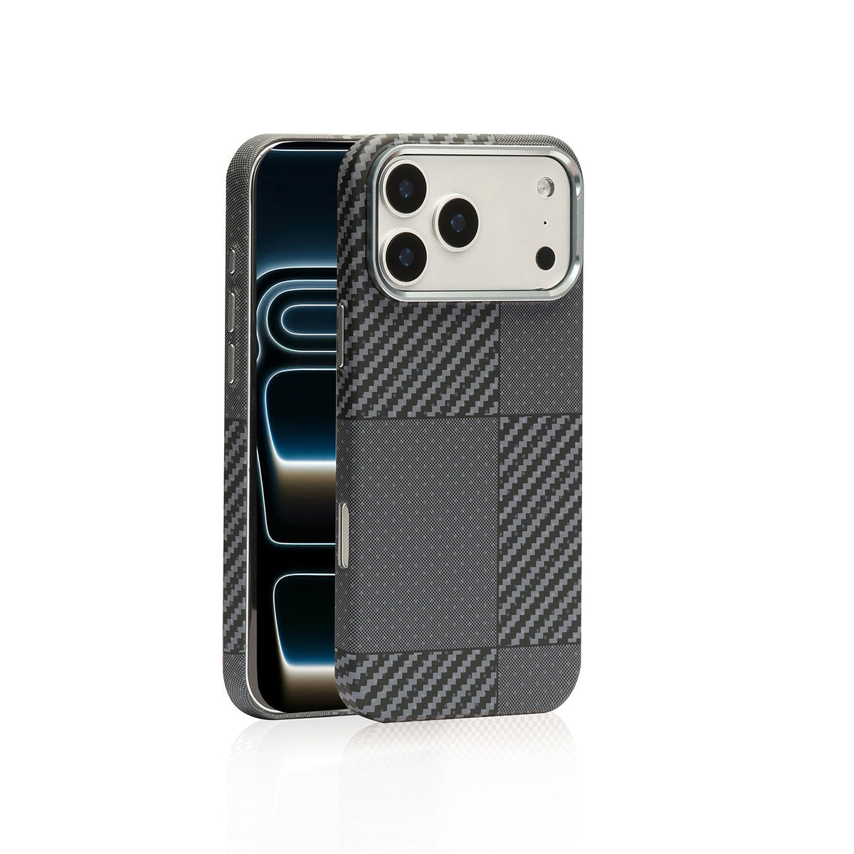 Magnetic Kevlar Carbon Fiber Pattern For iPhone