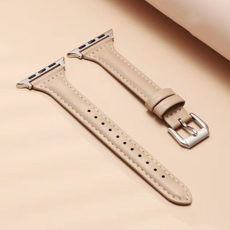 Women's Slim Leather Apple Watch Bands-Thin strap