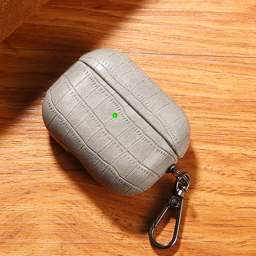 Crocodile Texture Leather AirPods Case