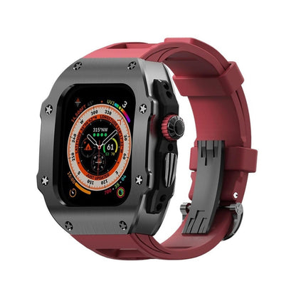 RM Vanguard Series - Fluororubber Band Stainless steel Case For Apple Watch Ultra