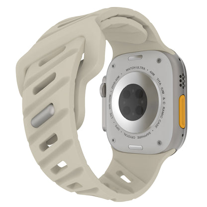 Asymmetric Oblique Hole Silicone Watch Strap for Apple Watch