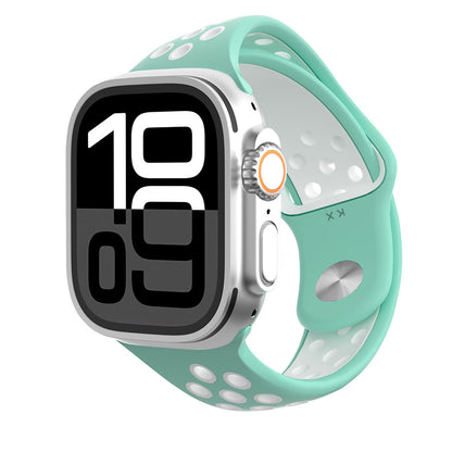Asymmetrical Two-Tone Silicone Sport Band for Apple Watch
