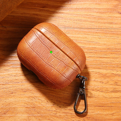 Crocodile Texture Leather AirPods Case