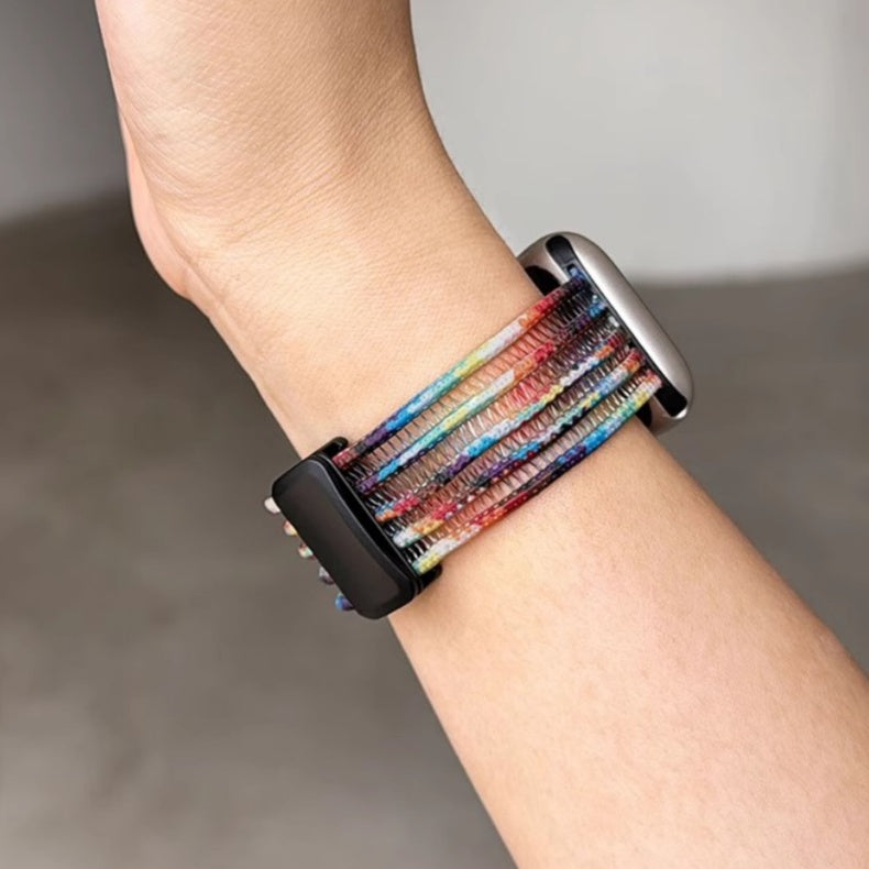 Fish Silk Mesh Breathable Magnetic Soft Strap For Apple Watch