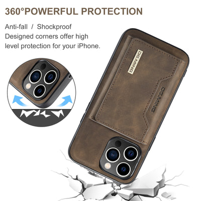 2-in-1 Magnetic Wallet iPhone Case – Detachable Leather Card Holder