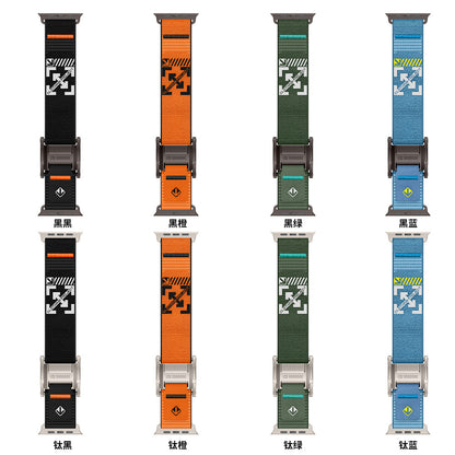 Heavy Duty Cyberpunk Nylon Magnetic Sport Band for Apple Watch