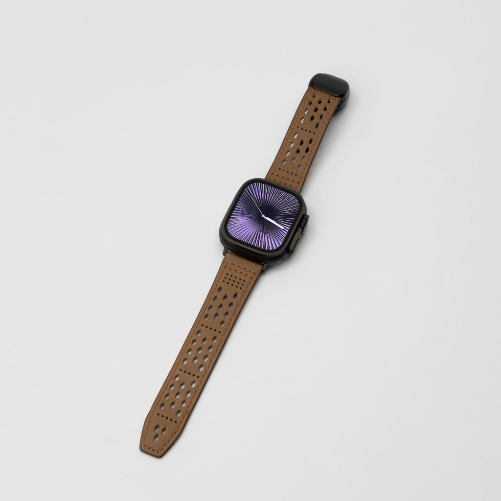 Upgraded Magnetic Buckle Leather Strap For Apple Watch