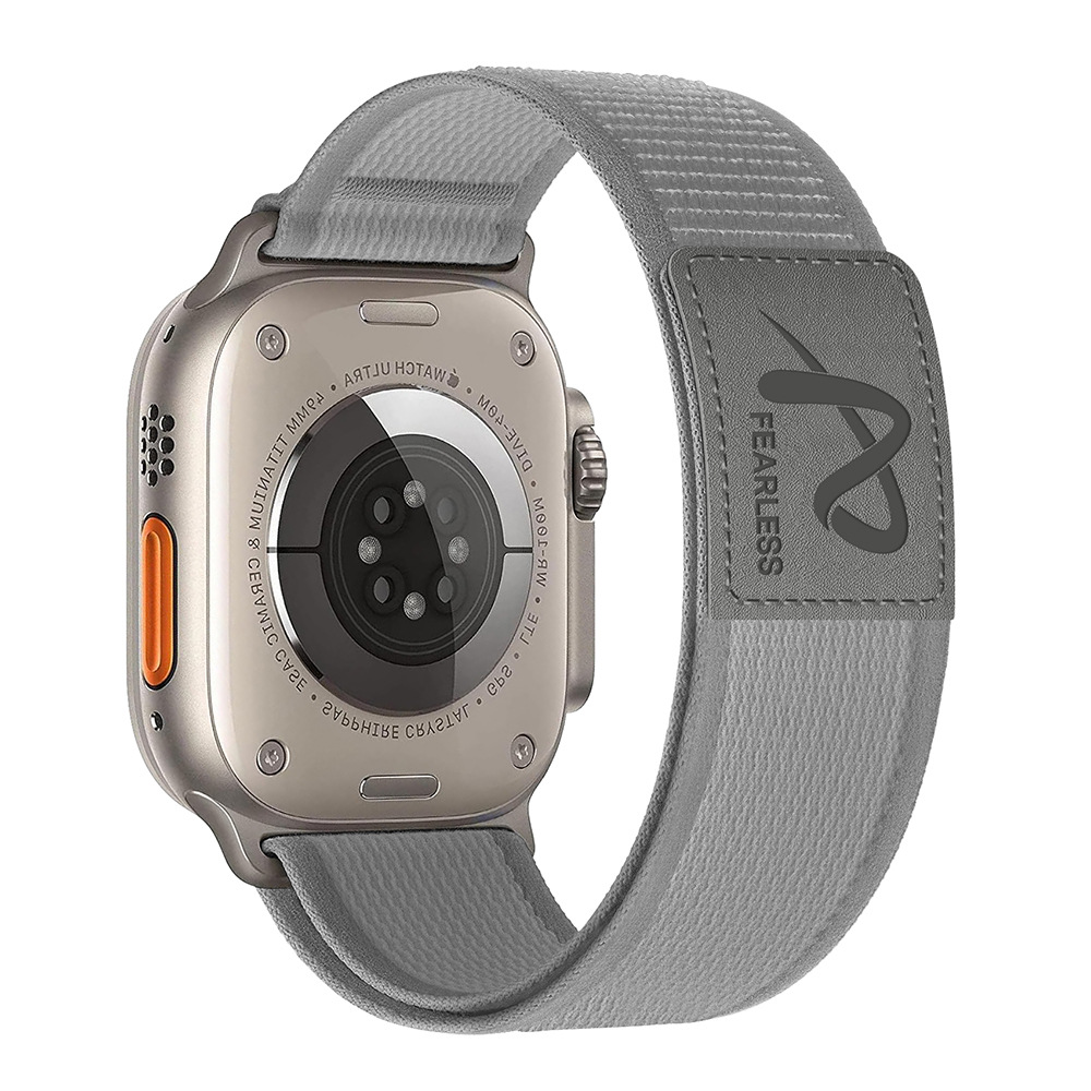 Leather Label Trail Loop Nylon Band For Apple Watch